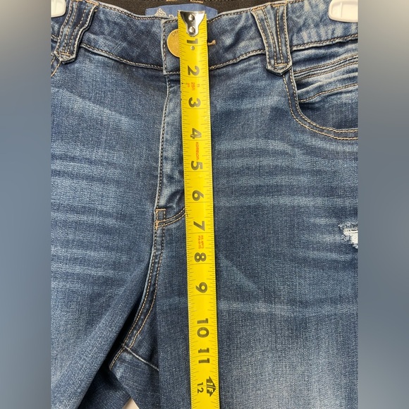 Democracy Ab solution distressed slim fit jeans denim size 14 stretch mid rise - Picture 6 of 11
